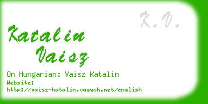 katalin vaisz business card
